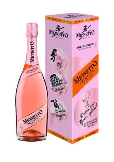 MIONETTO_Stemtag- Prosecco Rosé+lahev